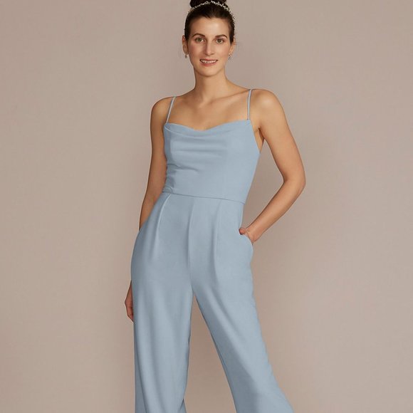 Dusty Blue Jumpsuit - perfect for weddings - Picture 1 of 5